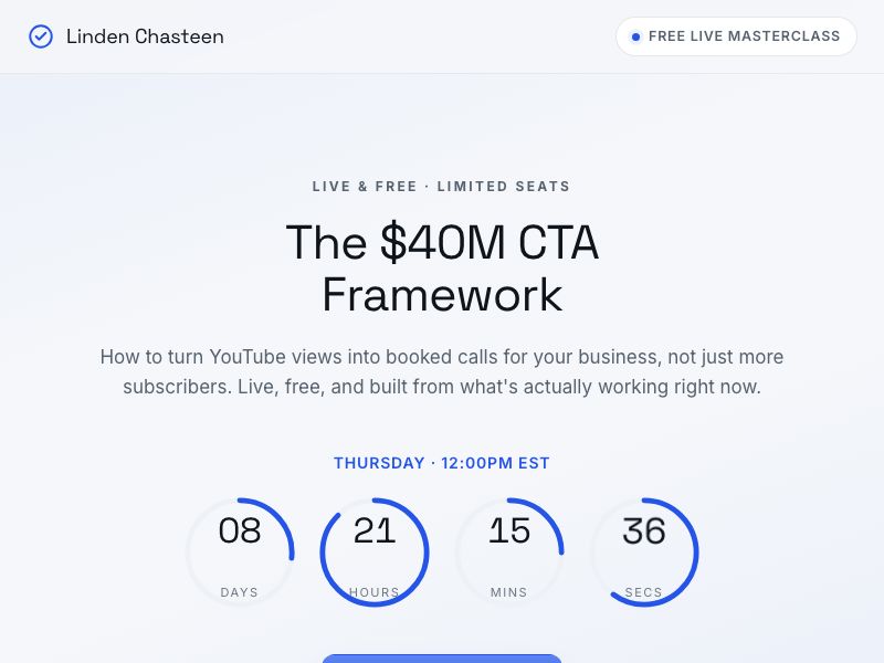 Registration page preview